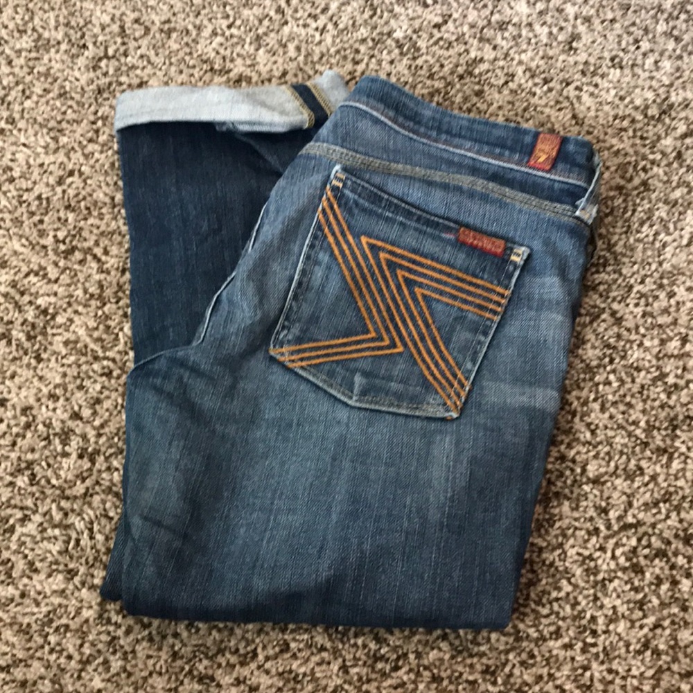 7 for all mankind crop jeans